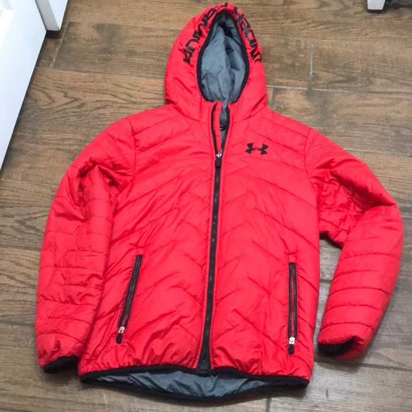 Under Armour Jackets & Coats Red Ua Boys Packable Hooded Jacket Poshmark